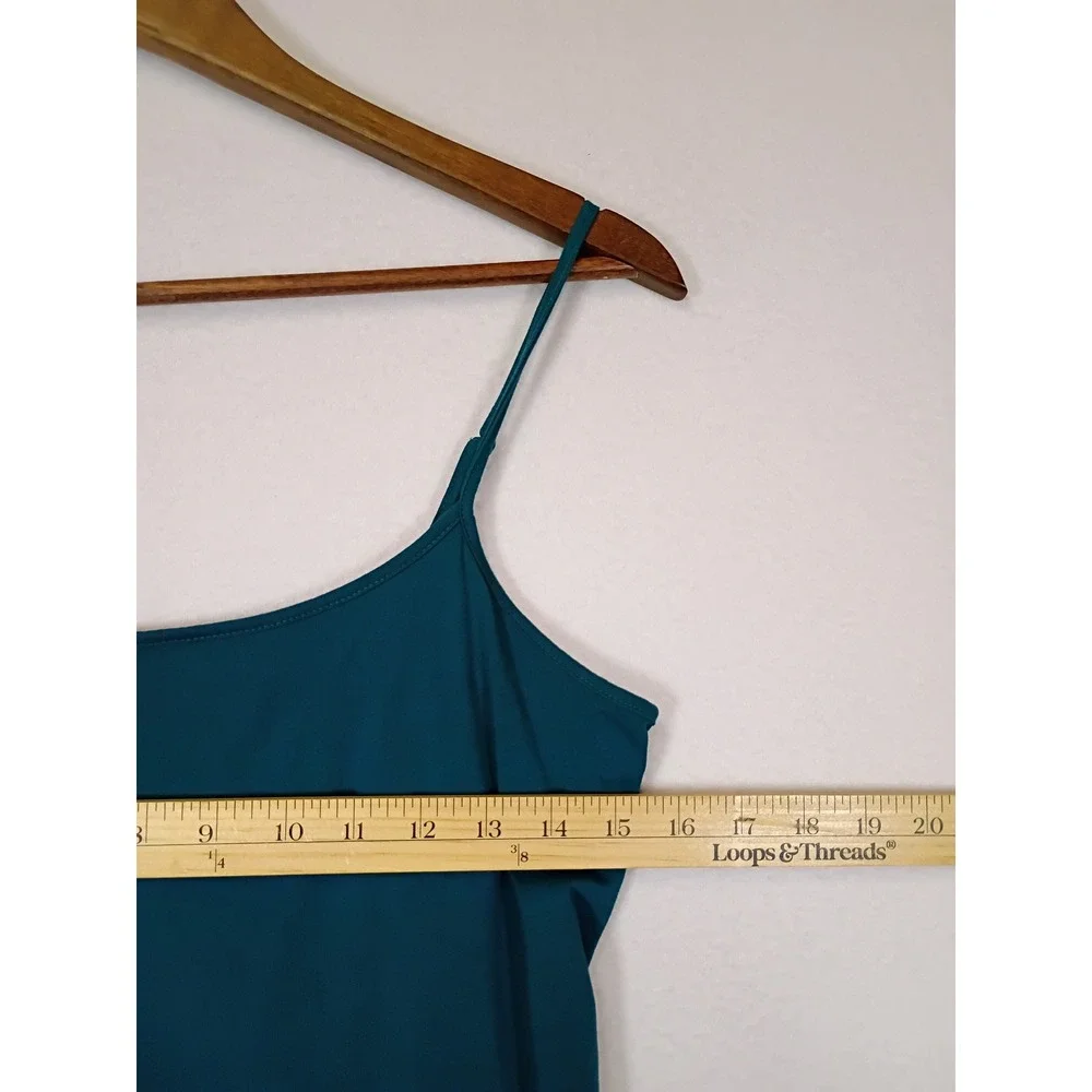 Minimalist Loft Outlet Womens Large Teal Adjustable Strap Layering Camisole Top